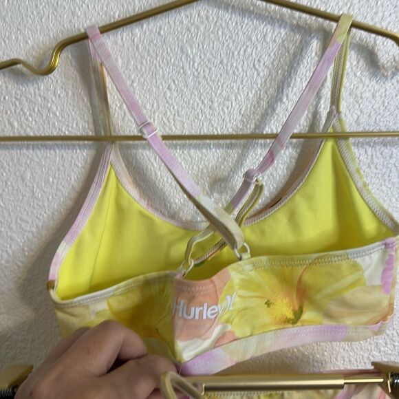 NWT- Hurley- GIRLS' CARISSA MOORE BIKINI-ALOHA HIBISCUS PRINT- Girls medium - Picture 6 of 9